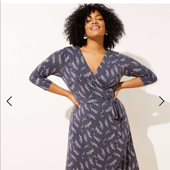 LOFT Dresses & Skirts - 🇺🇸♻️ LOFT PLUS Leafy Wrap Dress